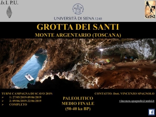 Iscrizioni campagna di scavo Grotta dei Santi (GR)