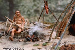 Accampamento neandertaliano: particolare